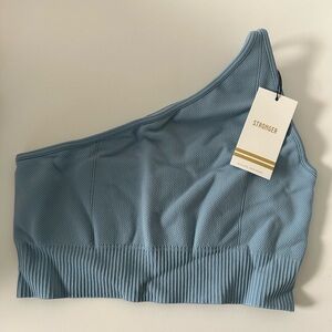 Stronger Label one shoulder sports bra